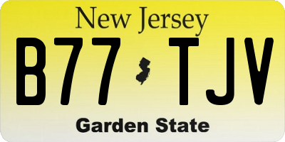 NJ license plate B77TJV