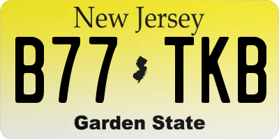 NJ license plate B77TKB