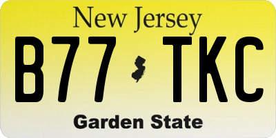 NJ license plate B77TKC