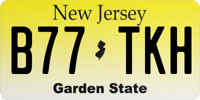 NJ license plate B77TKH