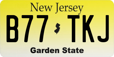 NJ license plate B77TKJ
