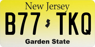 NJ license plate B77TKQ