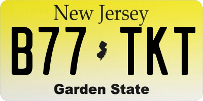 NJ license plate B77TKT