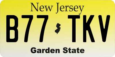 NJ license plate B77TKV