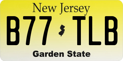 NJ license plate B77TLB