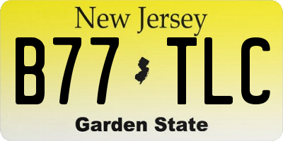 NJ license plate B77TLC
