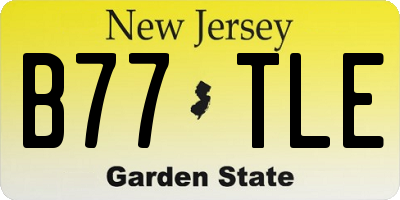 NJ license plate B77TLE
