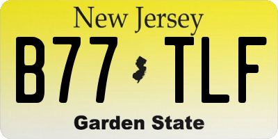 NJ license plate B77TLF