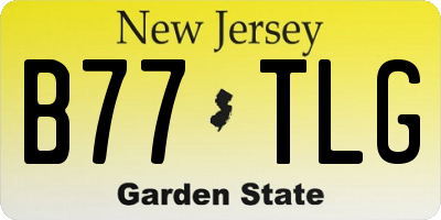 NJ license plate B77TLG