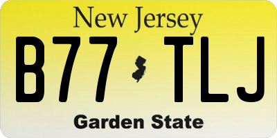 NJ license plate B77TLJ