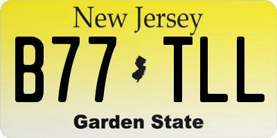 NJ license plate B77TLL