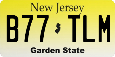 NJ license plate B77TLM