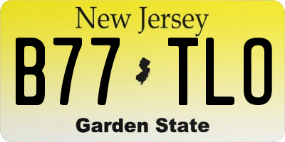 NJ license plate B77TLO