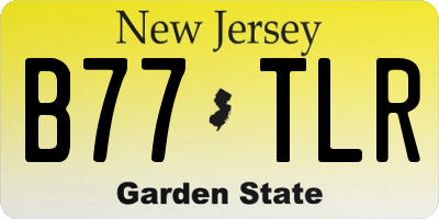 NJ license plate B77TLR