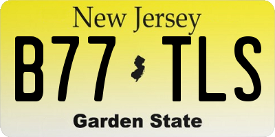NJ license plate B77TLS