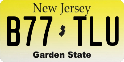 NJ license plate B77TLU