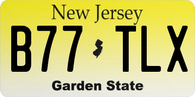 NJ license plate B77TLX