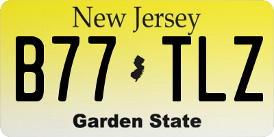 NJ license plate B77TLZ