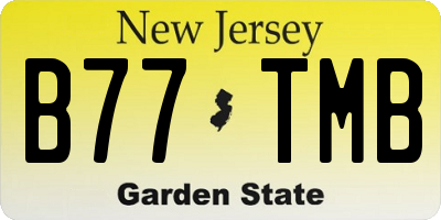 NJ license plate B77TMB
