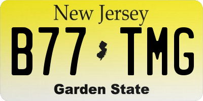NJ license plate B77TMG
