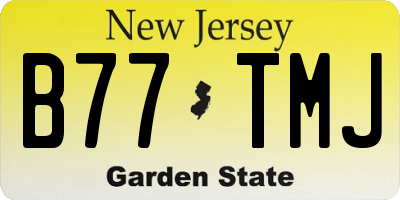 NJ license plate B77TMJ