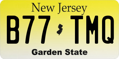 NJ license plate B77TMQ