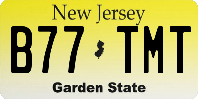NJ license plate B77TMT