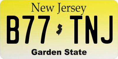 NJ license plate B77TNJ