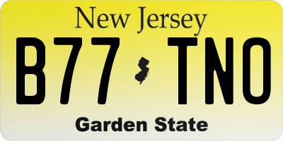 NJ license plate B77TNO