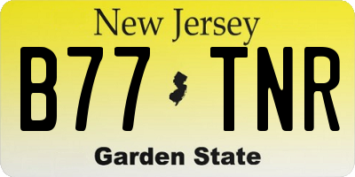 NJ license plate B77TNR