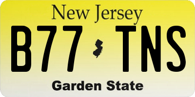 NJ license plate B77TNS