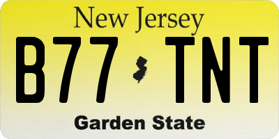 NJ license plate B77TNT