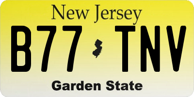 NJ license plate B77TNV