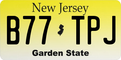 NJ license plate B77TPJ