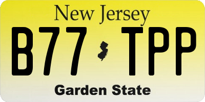 NJ license plate B77TPP