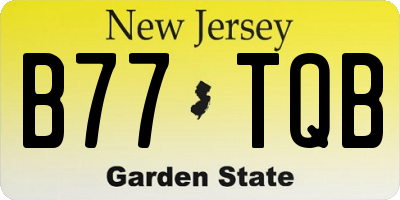 NJ license plate B77TQB