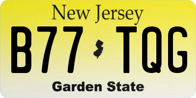 NJ license plate B77TQG