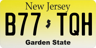 NJ license plate B77TQH