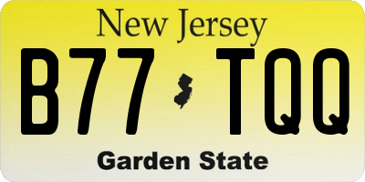NJ license plate B77TQQ