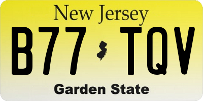 NJ license plate B77TQV
