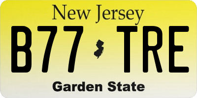 NJ license plate B77TRE