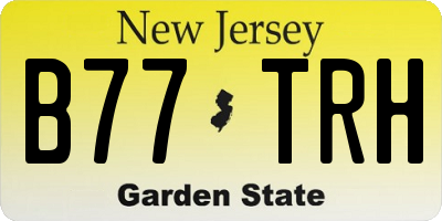 NJ license plate B77TRH
