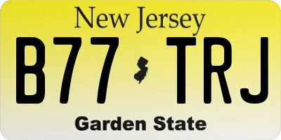 NJ license plate B77TRJ