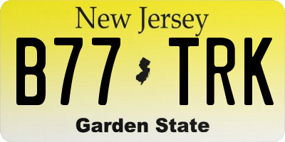 NJ license plate B77TRK