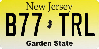 NJ license plate B77TRL