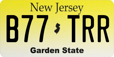 NJ license plate B77TRR