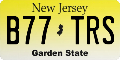 NJ license plate B77TRS