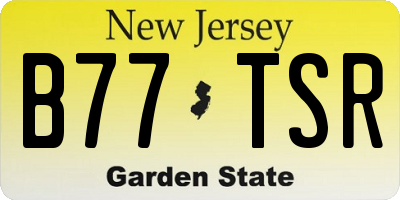 NJ license plate B77TSR