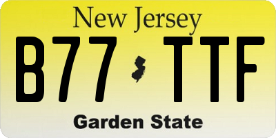 NJ license plate B77TTF