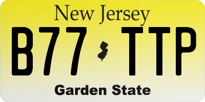 NJ license plate B77TTP